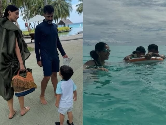 Sonam Kapoor Enjoys a Blissful Maldives Vacation with Husband Anand Ahuja and Son Vayu: Shares Heartwarming Family Moments