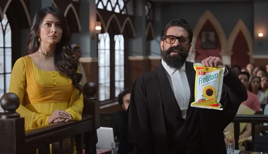 Yash and Radhika Expose Oil Adulteration in Freedom Sunflower Oil’s New ‘Courtroom’ Campaign